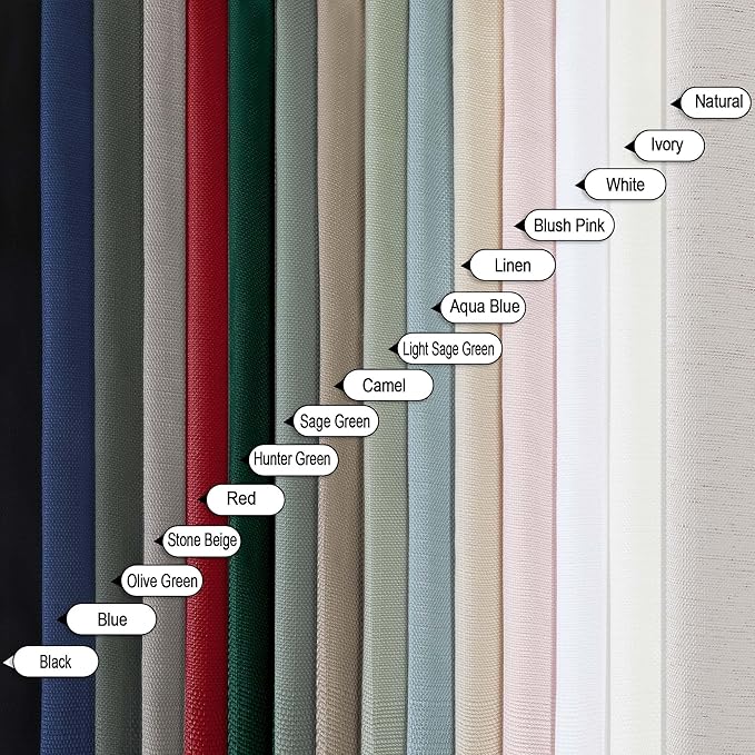 Chyhomenyc Black Valance for Windows, Light Filtering Faux Linen Solid Short - Image 7
