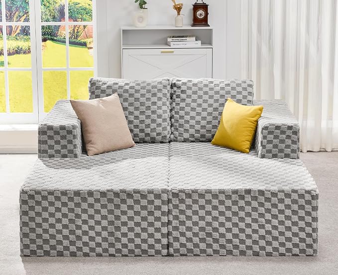 Hobestluk Modular Sectional Sofa Memory Foam Couch Sofa Bed Loveseat by YourHomeDeservesMore