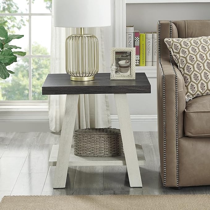 Roundhill Furniture Athens Contemporary 3-Piece Wood Shelf Coffee Table Set - Image 5
