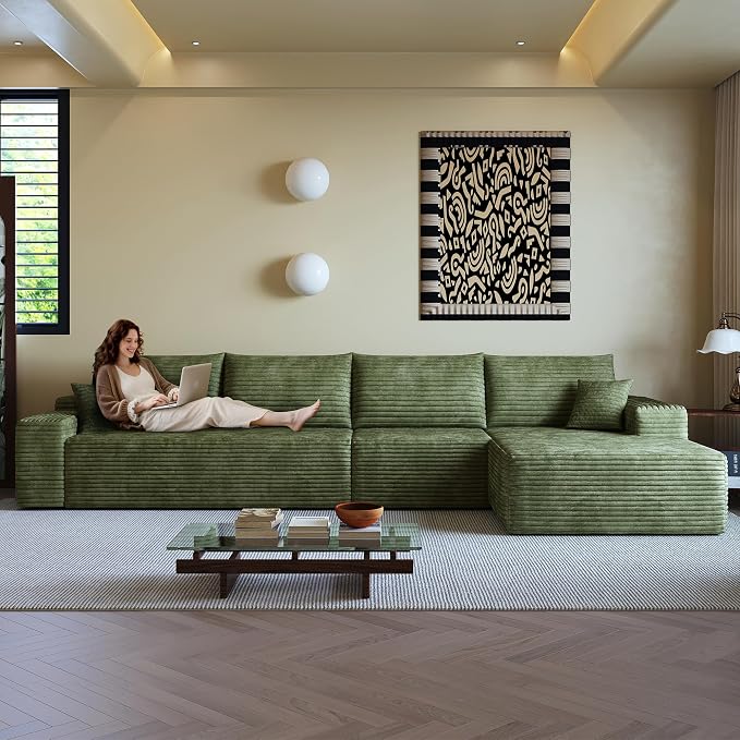AUGOP 136" Sectional Couches for Living Room Modern Modular Sofa by AUGOP