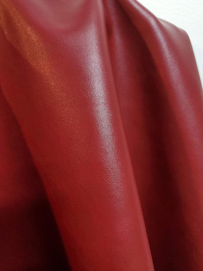 NAT Leathers | Burgundy Soft Faux Leather PU | 2 Yards Cut by The Yard | - Image 7