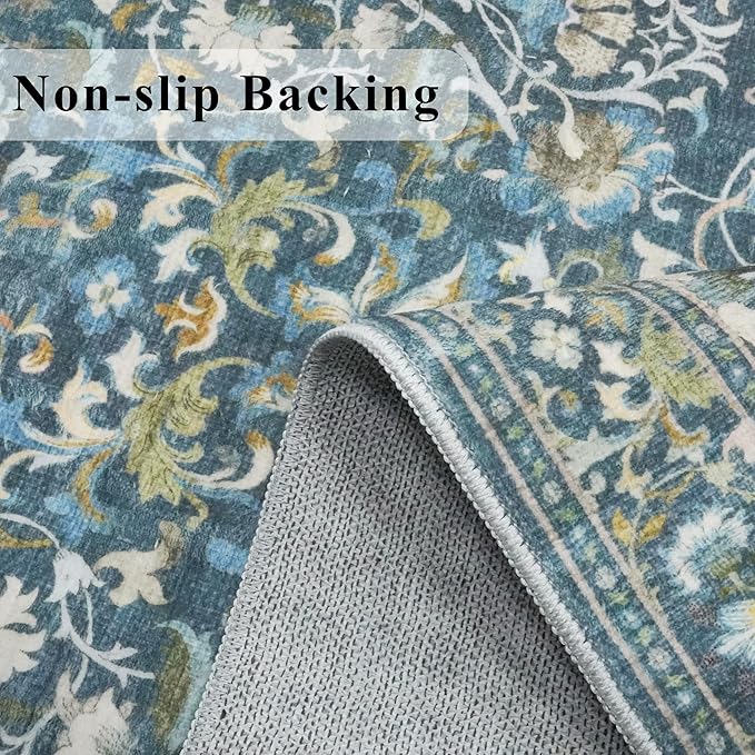 Hallway 3x10 Washable Runner Rug: Kitchen Rugs Entryway Area Rugs Vintage Soft - Image 5