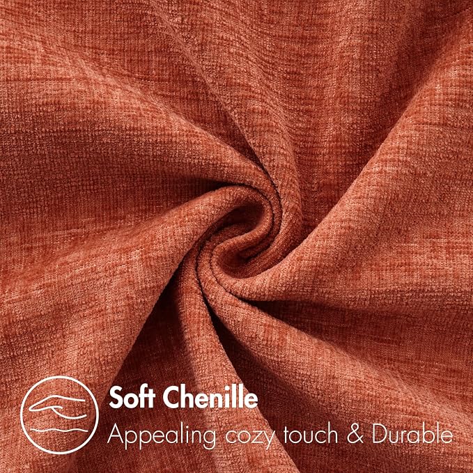 MIULEE Pack of 2 Couch Throw Pillow Covers 12x20 Inch Soft Burnt Orange - Image 2