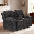 Betsy Furniture Modern Fabric Recliner Sofa Set, Loveseat w/Console, Recliner by BetsyFurniture