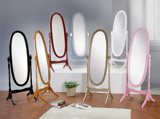 Roundhill Furniture Queen Anna Style Floor Cheval Mirror - Image 4