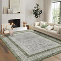 GarveeHome Modern Geometric Area Rug 4x6 Distressed Bordered Washable Non Slip by GarveeHome
