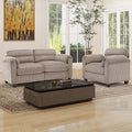 HAOMARKETS Corduroy Sofa Set, Upholstered Armchair and Loveseat by HAOMARKETS