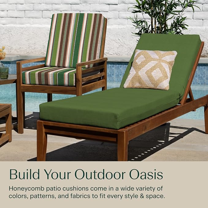 Honeycomb Outdoor Chaise Lounge Cushion - Image 4