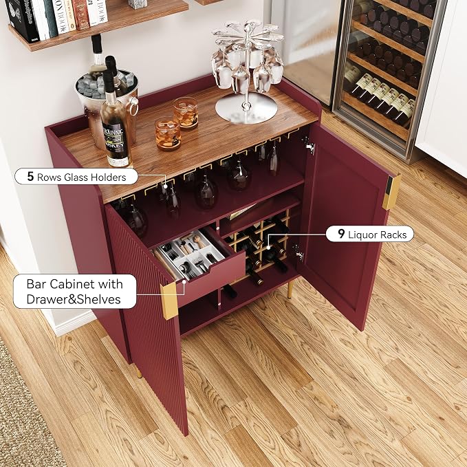 ARTPOWER Coffee Bar Cabinet - Image 4