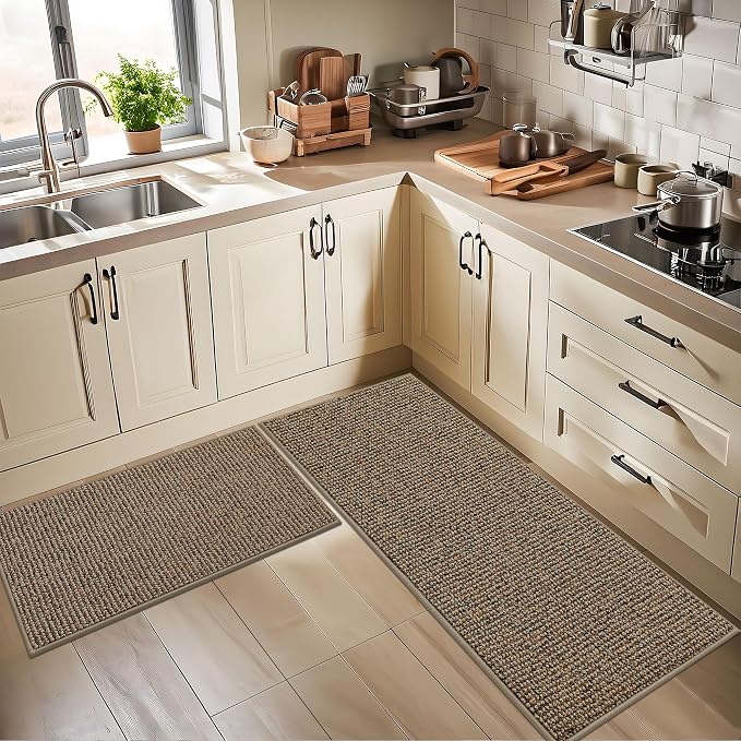 BEQHAUSE Kitchen Rugs and Mats 2PCS, Non-Slip Kitchen Mats - Image 8