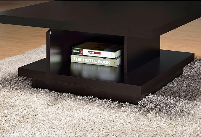 Modern Square Coffee Table 36 in, Wood Living Room Center Table - Image 5