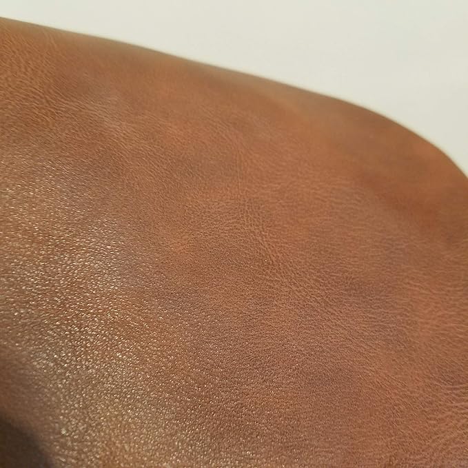 NAT Leathers | Tan Mid Brown Soft Faux Vegan Leather PU | 25 Yard Roll Cut by - Image 4