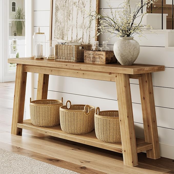 LITTLE TREE 70.9" Solid Wood Console Table - Image 4
