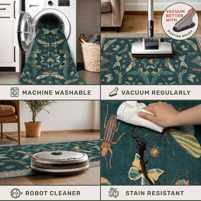 Teal 3x4 Entryway Rug - Image 5