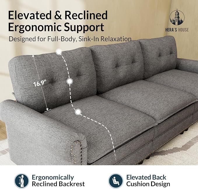 HERA'S HOUSE 2 Pieces Modular Sectional Sofa Sets, Oversized Couch Set - Image 9
