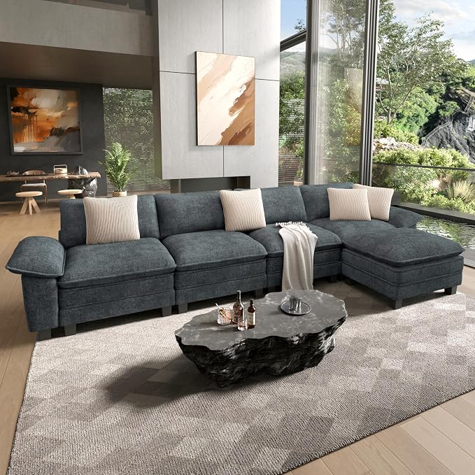 HERA'S HOUSE 158" Modular Sectional Sofa, Oversized L Shaped Couches by HERASHOUSE