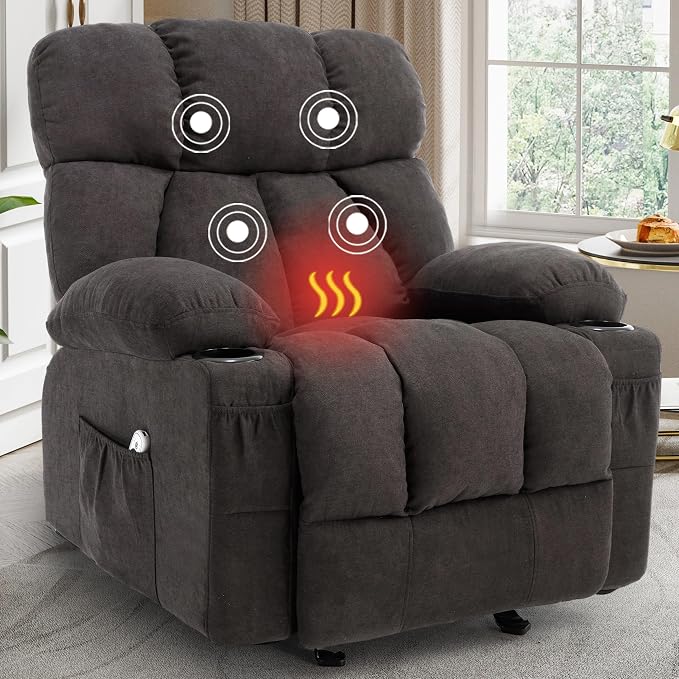 Massage Rocking Recliner Chair, Ergonomic Recliners Sofa by Unknown