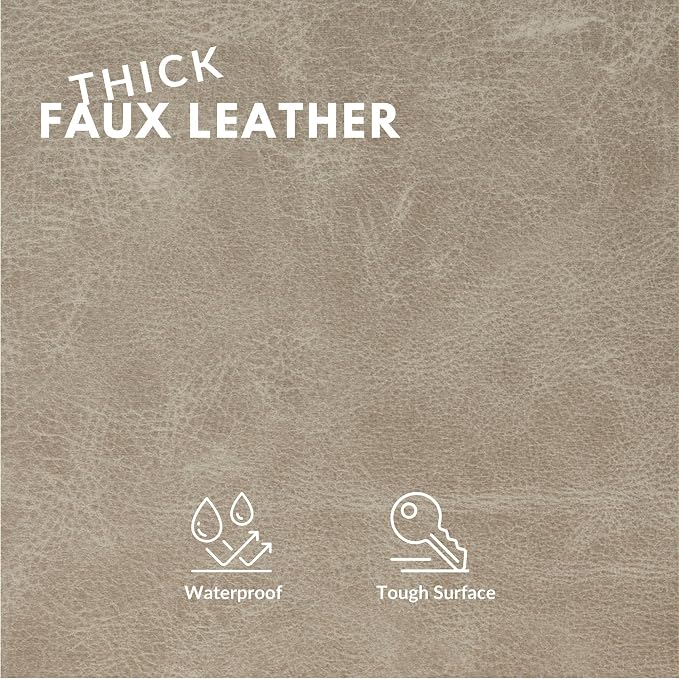 Faux Leather Fabric, Thick Durable Synthetic Repholstery Leather Vinyl - Image 2