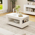 39" Wood Coffee Table for Living Room, Sides Storage by Unknown