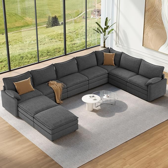 Vesgantti Large Modular Sectional Sofa, Big Comfy Cloud Couch by Vesgantti