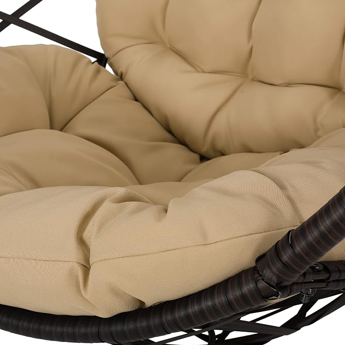 Christopher Knight Home Isaiah Indoor/Outdoor Wicker Tear Drop Hanging Chair - Image 12