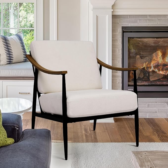 RNKSFX Modern Accent Chair for Living Room Bedroom Mid Century Arm Chair - Image 6