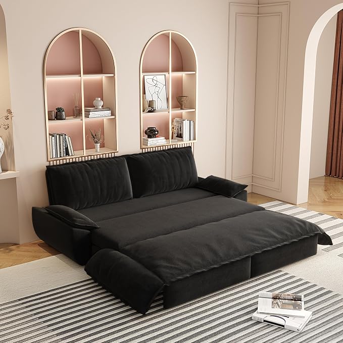 KEIKI 73.2" Queen Sleeper Sofa Bed, 3-in-1 Convertible Pull Out Couch by KEIKI