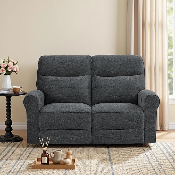 MCombo 64.6" Wall Hugger Power Loveseat Recliner Sofa - Image 2