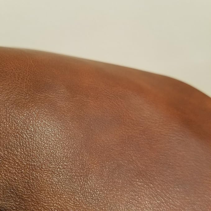 NAT Leathers | Tan Mid Brown Soft Faux Vegan Leather PU | 25 Yard Roll Cut by - Image 3