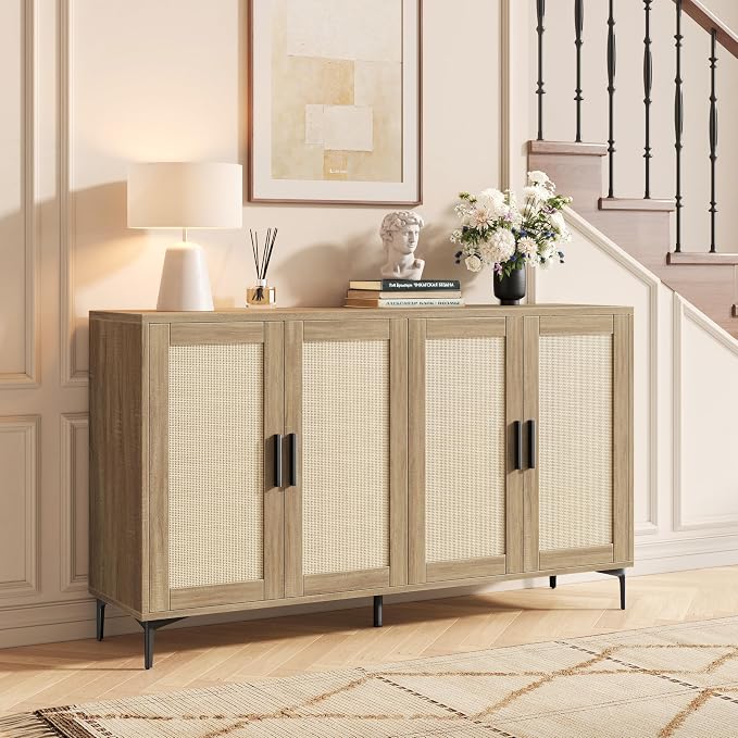 JASIWAY Buffet Cabinet with Storage, Modern Coffee Bar Cabinet Console Table - Image 10