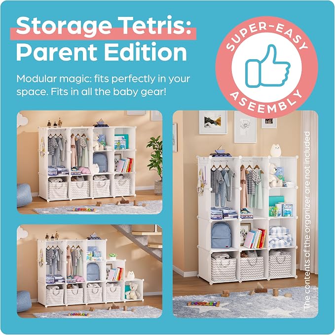 CUBEDIY Baby Closet Organizer for Nursery: Durable Baby Wardrobe for Closet - Image 5