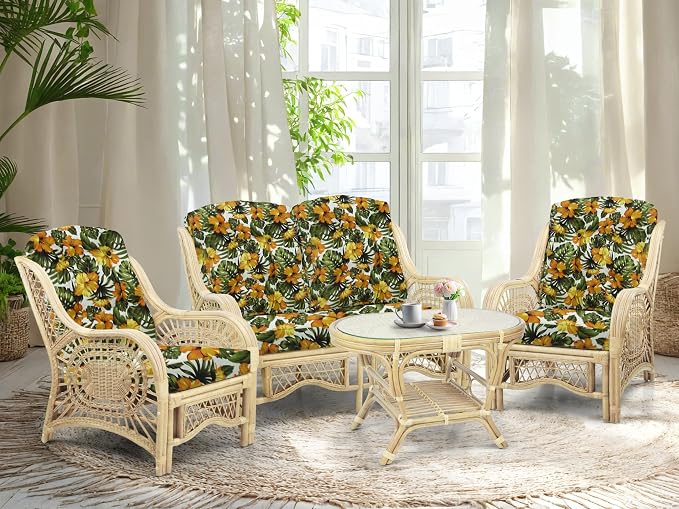 Malibu Lounge Living Accent Armchair Natural Rattan Wicker Handmade Design - Image 7