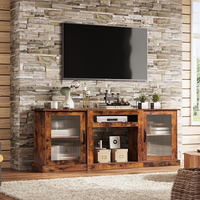 WLIVE Farmhouse TV Stand for 75 inch TV, Entertainment Center - Image 7