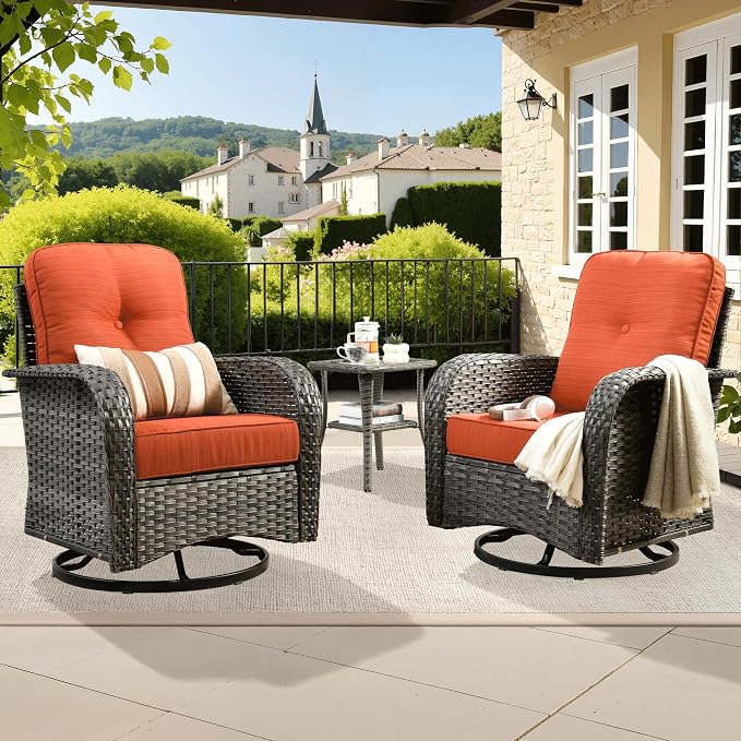 ovios 3-Piece Patio Furniture Set, Outdoor Wicker Sofa by OVIOS