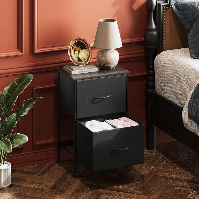 WLIVE Nightstand Set of 2, 2 Drawer Dresser - Image 4