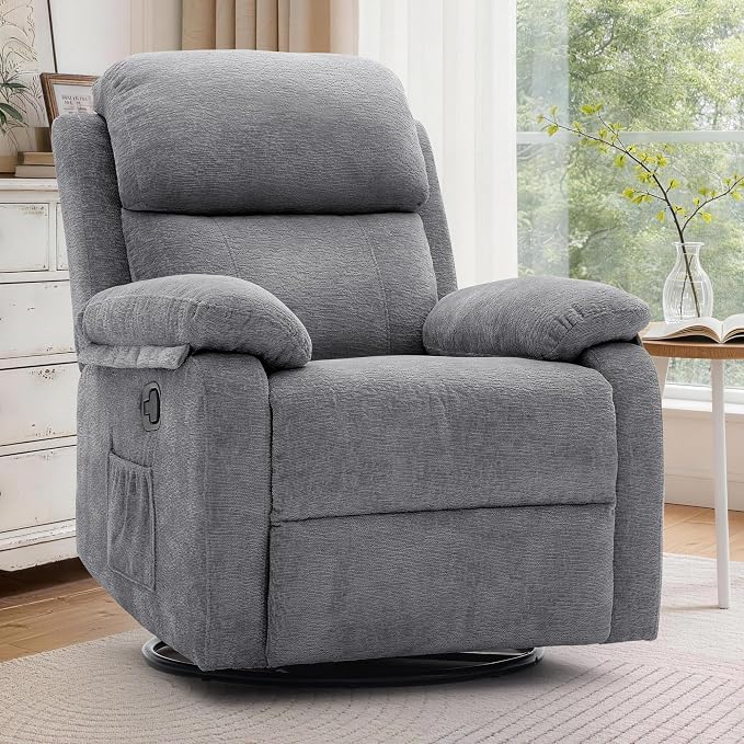 Korser Recliner Chair, 360 Swivel Rocker Chair by KORSER