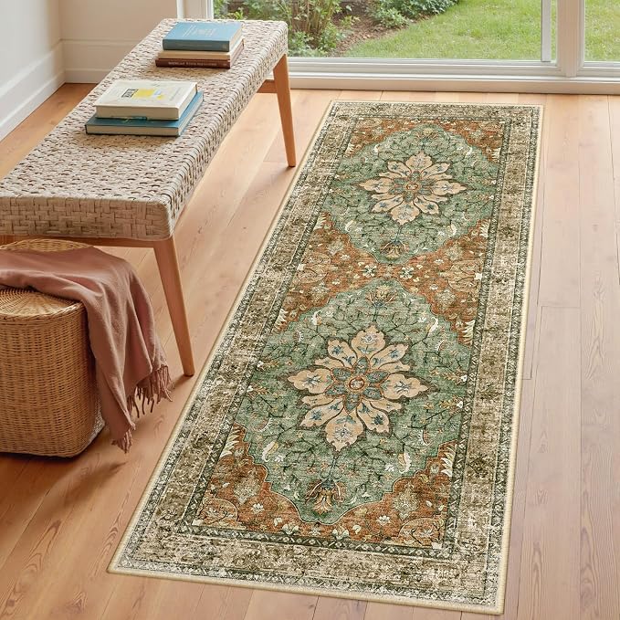 RELEANY Area Rugs 3'x8' Runner Rug Non Slip Washable - Image 3