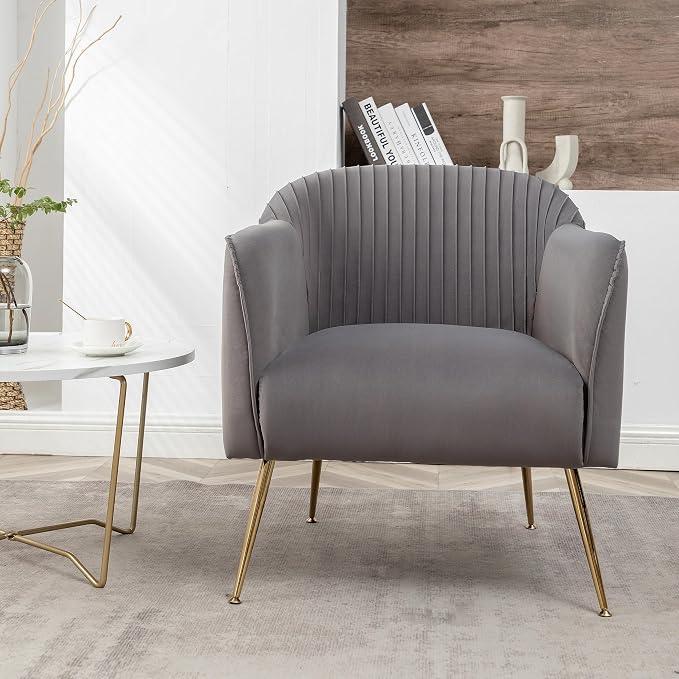 Container Furniture Direct Contemporary Velvet Accent Chairs - Image 4