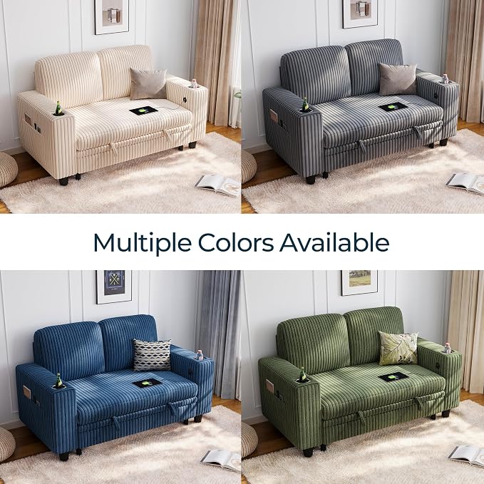 LINSY HOME Loveseat Sofa with Storage - Image 9