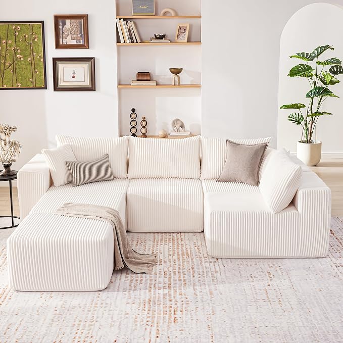 Weture 135.4" Cloud Couch Sectional, Modular Sectional Sofa - Image 2