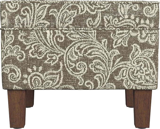 Homepop Home Decor |K7646-A880| Upholstered Modern Rectangular Storage Ottoman - Image 6