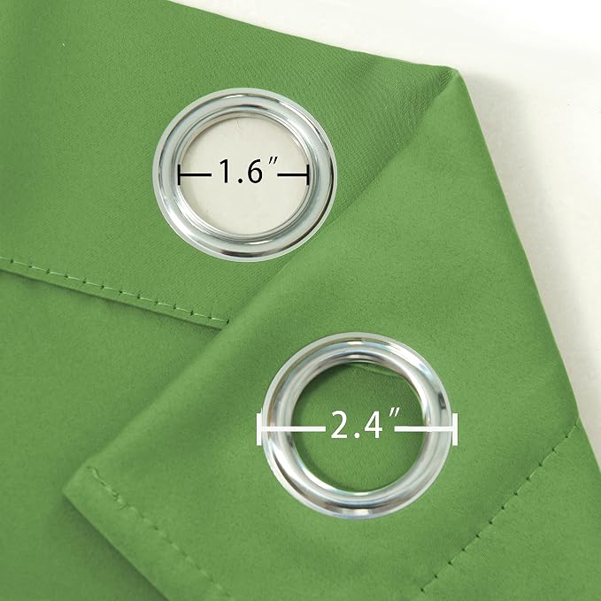 LEMOMO Light Green Thermal Blackout Curtains/52 x 72 Inch/Set of 2 Panels Room - Image 6