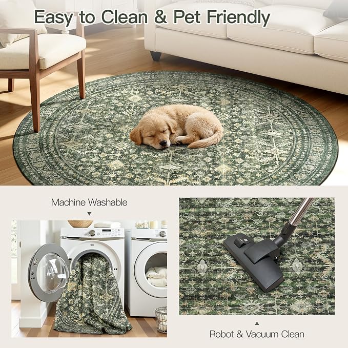 Lofus 8ft Area Rugs for Living Room, Soft Boho Carpets for Bedroom Dining Room - Image 6