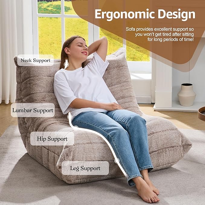Bean Bag Chairs for Adults Giant Bean Bag Chair Memory Foam BeanBag Chair Bean - Image 5