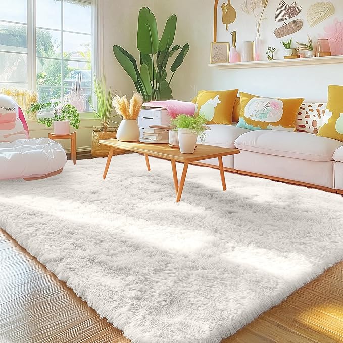 OLANLY 4x10 Area Rugs for Living Room Bedroom, Machine Washable Soft Fluffy - Image 5
