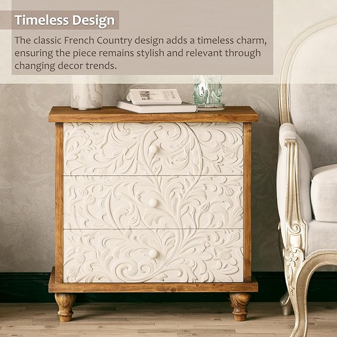 3 Drawer Farmhouse Dresser x 2P - Image 4