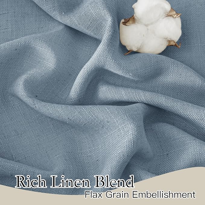 RYB HOME Semi Sheer Curtains 63 inch Length, Light Filtering Airy Privacy - Image 2