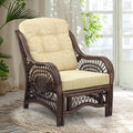 Malibu Lounge Living Accent Armchair Natural Rattan Wicker Handmade Design by Wickerix