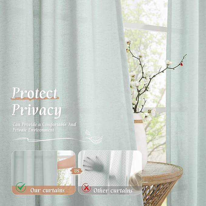 LAMIT Linen Blended Curtains 72 inch - Image 5