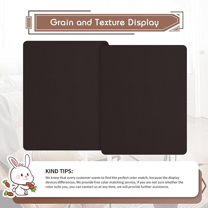 KING MOUNTAIN Leather Repair Patch, 2 Packs 9 x 11 Inches self Adhesive Leather - Image 2